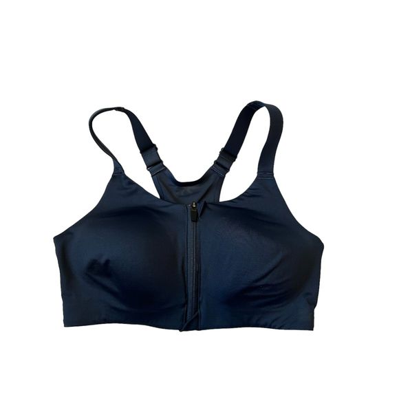 Calia By Carrie Underwood Go All Out Zip Front Sports Bra Size 36D Ardosia Slate - Picture 2 of 15